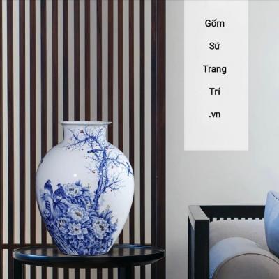 BÌNH VẼ TAY HỌA TIẾT HOA KHAI PHÚ QUÝ